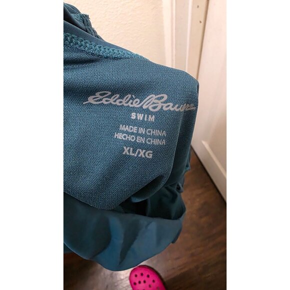Eddie Bauer Womens Multi-Strap One Piece Swimsuit XL Teal With UV Protection - Picture 7 of 7